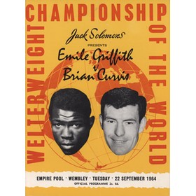 EMILE GRIFFITH V BRIAN CURVIS 1964 BOXING PROGRAMME