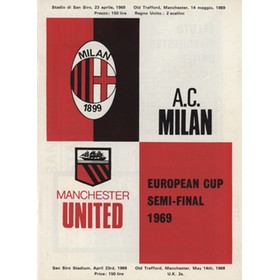 A.C. MILAN V MANCHESTER UNITED 1968-69 (EUROPEAN CUP SEMI-FINAL) FOOTBALL PROGRAMME
