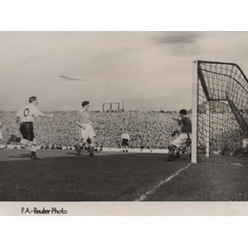 ENGLAND V WALES 1951 (EDDIE BAILY SCORING) FOOTBALL PHOTOGRAPH