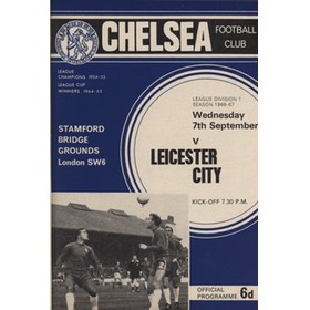 CHELSEA 1966-67 BOUND SET OF HOME FOOTBALL PROGRAMMES