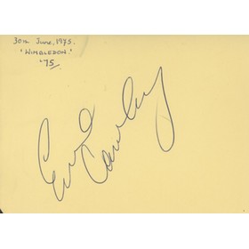 EVONNE CAWLEY 1975 TENNIS AUTOGRAPH