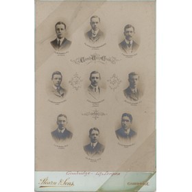 CAMBRIDGE UNIVERSITY CREW 1907 CABINET PHOTOGRAPH