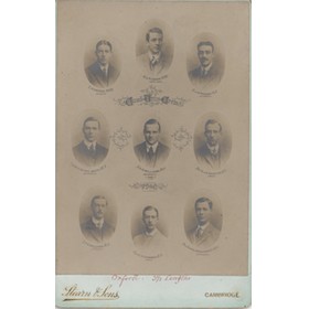 CAMBRIDGE UNIVERSITY CREW 1910 CABINET PHOTOGRAPH
