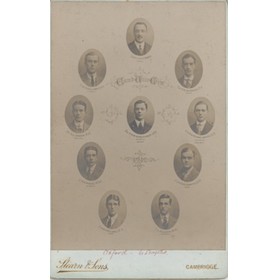 CAMBRIDGE UNIVERSITY CREW 1912 CABINET PHOTOGRAPH