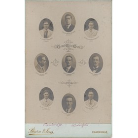 CAMBRIDGE UNIVERSITY CREW 1914 CABINET PHOTOGRAPH
