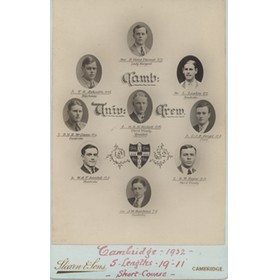CAMBRIDGE UNIVERSITY CREW 1932 CABINET PHOTOGRAPH