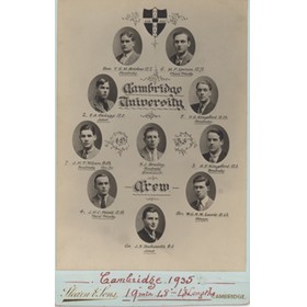 CAMBRIDGE UNIVERSITY CREW 1935 CABINET PHOTOGRAPH