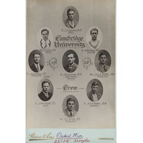 CAMBRIDGE UNIVERSITY CREW 1937 CABINET PHOTOGRAPH