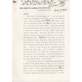 BRIGADIER MICHAEL WHITE (NORTHAMPTONSHIRE) CORRESPONDENCE AND DRAFT MEMOIRS (1990)