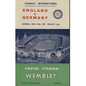 ENGLAND V GERMANY (SCHOOLS