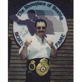 BILLY BACKUS (USA) SIGNED BOXING PHOTOGRAPH