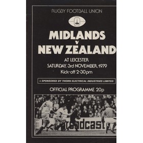 MIDLANDS V NEW ZEALAND 1979 RUGBY UNION PROGRAMME