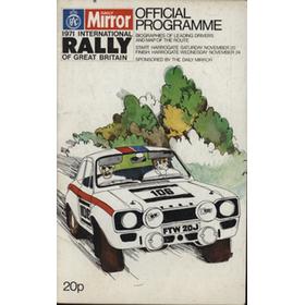 INTERNATIONAL RALLY OF GREAT BRITAIN 1971 PROGRAMME