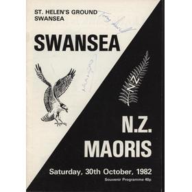SWANSEA V NZ MAORIS 1982 RUGBY PROGRAMME