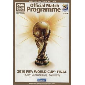HOLLAND V SPAIN 2010 (WORLD CUP FINAL) FOOTBALL PROGRAMME