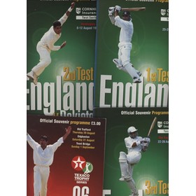 ENGLAND V PAKISTAN 1996 CRICKET PROGRAMMES - SET OF FOUR