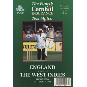 ENGLAND V WEST INDIES 1991 (EDGBASTON) CRICKET PROGRAMME