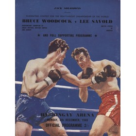 BRUCE WOODCOCK V LEE SAVOLD 1948 BOXING PROGRAMME