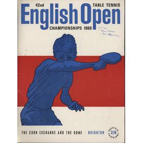 ENGLISH OPEN TABLE TENNIS CHAMPIONSHIPS 1969 SOUVENIR PROGRAMME