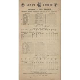 ENGLAND V NEW ZEALAND 1949 (LORD