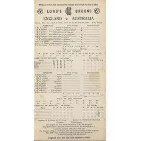 ENGLAND V AUSTRALIA 1964 (LORD