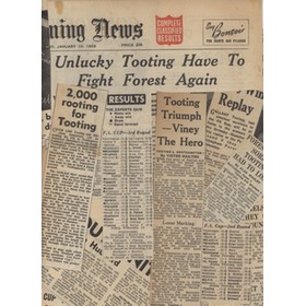TOOTING & MITCHAM F.C. 1958-59 - COLLECTION OF PRESS CUTTINGS RELATING TO FAMOUS CUP RUN