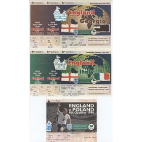 ENGLAND FOOTBALL TICKETS 1996-97 (X3)