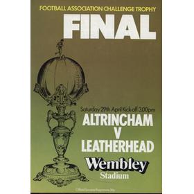 ALTRINCHAM  V LEATHERHEAD 1978 (CHALLENGE TROPHY FINAL) FOOTBALL PROGRAMME