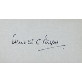 ARNOLD C PAYNE (NORTHAMPTONSHIRE) CRICKET AUTOGRAPH