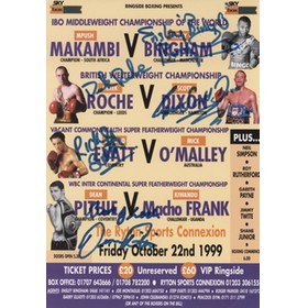 BOXING FLYER FOR BOUTS AT RYTON SPORTS CONNEXION 1999 - MULTI SIGNED