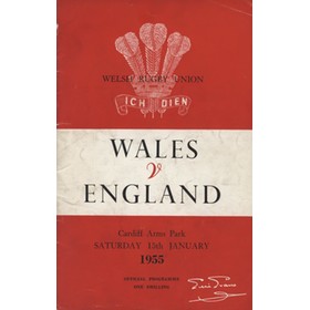 WALES V ENGLAND 1955 RUGBY UNION PROGRAMME