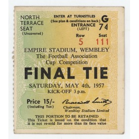 ASTON VILLA V MANCHESTER UNITED 1957 (F.A. CUP FINAL) FOOTBALL TICKET
