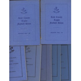 KENT COUNTY RUGBY FOOTBALL UNION HANDBOOKS 1961-79 (X7)