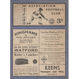 WATFORD V NOTTS COUNTY 1949-50 FOOTBALL PROGRAMME