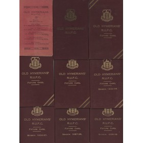 OLD HYMERIANS RUGBY FOOTBALL CLUB (HULL) FIXTURES CARDS 1928-39 (X9)