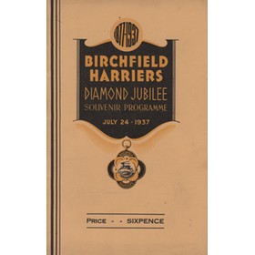 BIRCHFIELD HARRIERS DIAMOND JUBILEE SOUVENIR PROGRAMME 1937