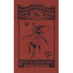 ARSENAL V ASTON VILLA 1933-34 FOOTBALL PROGRAMME
