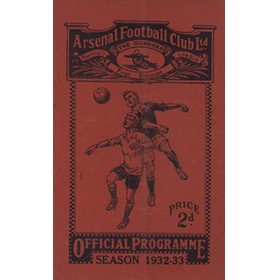 ARSENAL V ASTON VILLA 1932-33 FOOTBALL PROGRAMME