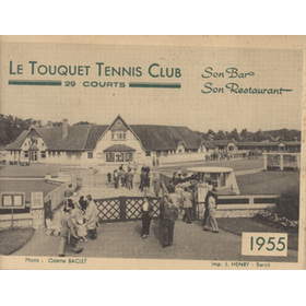 LE TOUQUET TENNIS CLUB (BROCHURE FOR 1955)