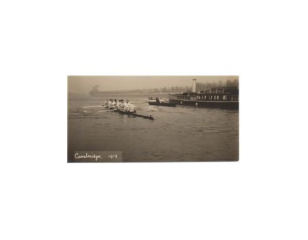 CAMBRIDGE UNIVERSITY 1913 ROWING POSTCARD