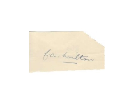 ARTHUR MILTON CRICKET AUTOGRAPH