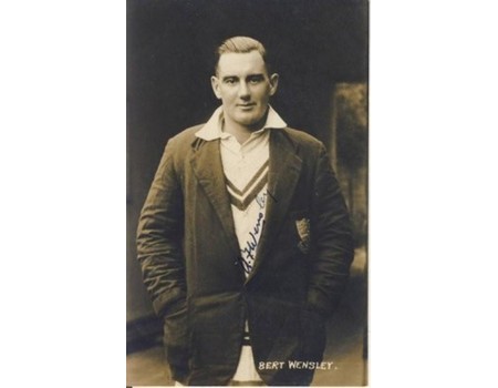 ALBERT WENSLEY (SUSSEX) SIGNED CRICKET POSTCARD