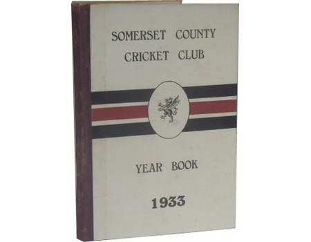 SOMERSET COUNTY CRICKET CLUB YEARBOOK 1933