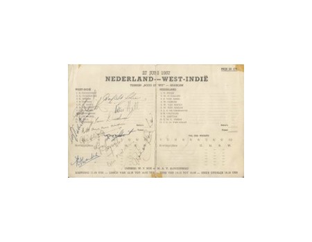 NETHERLANDS V WEST INDIES 1957