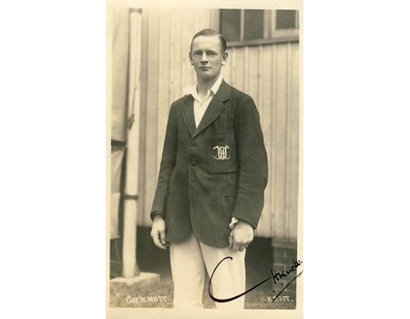 CHARLES HAROLD KNOTT (KENT) SIGNED CRICKET POSTCARD