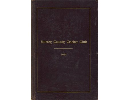 SURREY COUNTY CRICKET CLUB 1924 [HANDBOOK]