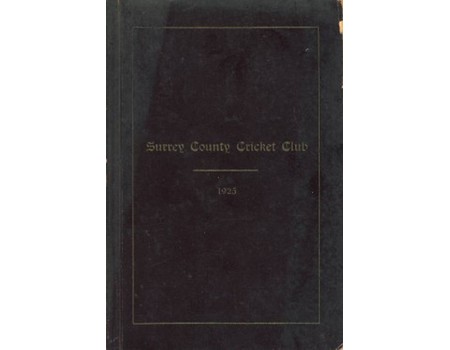 SURREY COUNTY CRICKET CLUB 1925 [HANDBOOK]