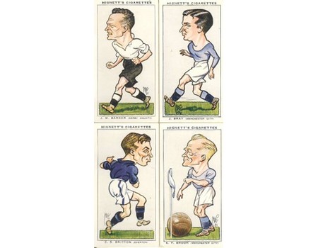 FOOTBALL CARICATURES 1935 (HIGNETT) CIGARETTE CARDS