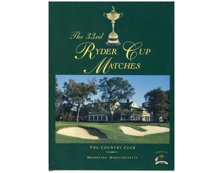 RYDER CUP 1999 (BROOKLINE) SOUVENIR PROGRAMME
