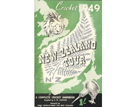 CRICKET 1949: NEW ZEALAND TOUR - A COMPLETE CRICKET HANDBOOK